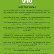 Just For Today bookmark