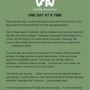 One Day at a Time bookmark