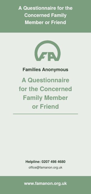 A Questionnaire For The Concerned Family Member OR Friend